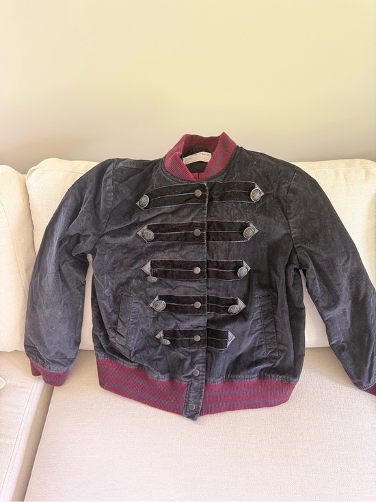We The Free Jackets & Blazers - We The Free Black Bomber Jacket with Maroon Trim